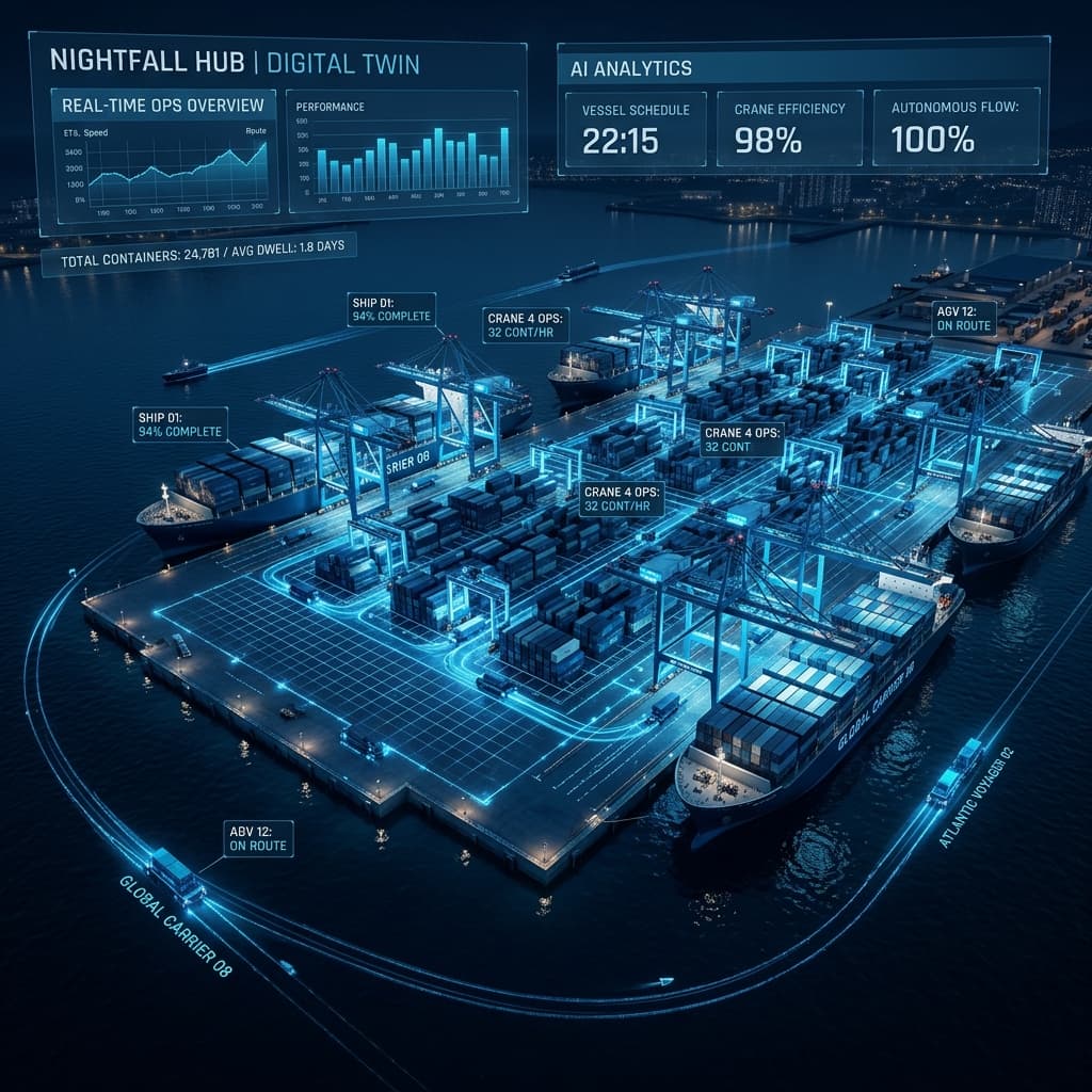 HarborTwin Terminal Digital Twin Visualization